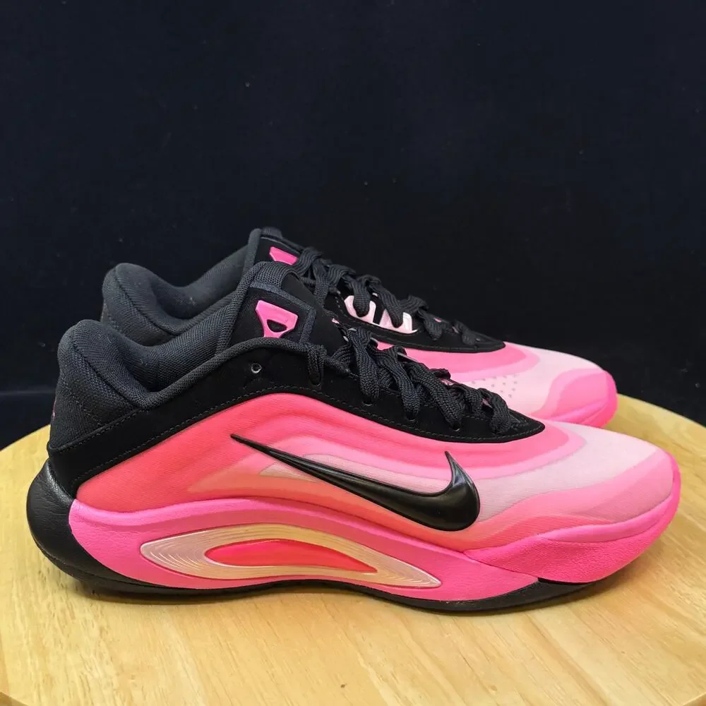 Size 7- Women's Nike A'One Black Hyper Pink  Basketball Shoes FZ8605-001